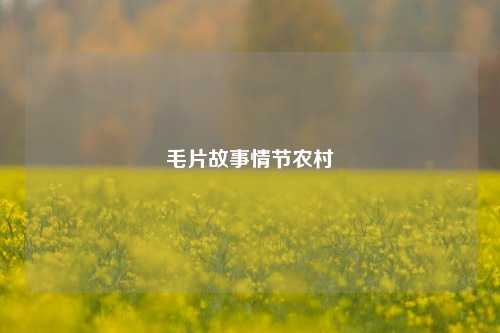 毛片故事情节农村