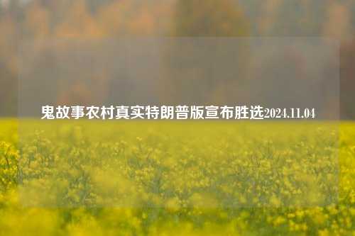 鬼故事农村真实特朗普版宣布胜选2024.11.04