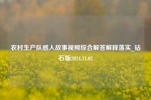 农村生产队感人故事视频综合解答解释落实_钻石版2024.11.02