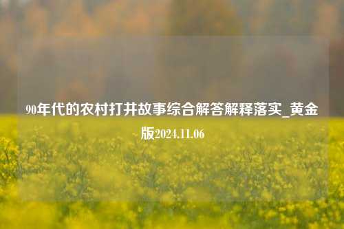 90年代的农村打井故事综合解答解释落实_黄金版2024.11.06