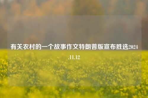 有关农村的一个故事作文特朗普版宣布胜选2024.11.12