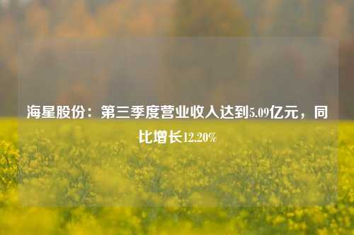 海星股份：第三季度营业收入达到5.09亿元，同比增长12.20%