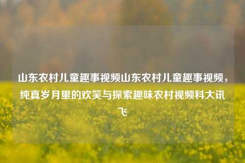 山东农村儿童趣事视频山东农村儿童趣事视频，纯真岁月里的欢笑与探索趣味农村视频科大讯飞