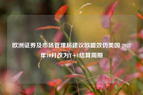 欧洲证券及市场管理局建议欧盟效仿美国 2027年10月改为T+1结算周期