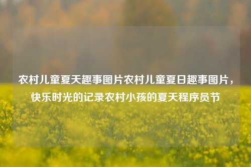 农村儿童夏天趣事图片农村儿童夏日趣事图片，快乐时光的记录农村小孩的夏天程序员节