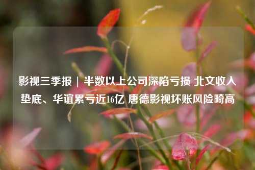 影视三季报 | 半数以上公司深陷亏损 北文收入垫底、华谊累亏近16亿 唐德影视坏账风险畸高