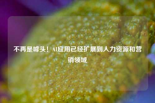 不再是噱头！AI应用已经扩展到人力资源和营销领域