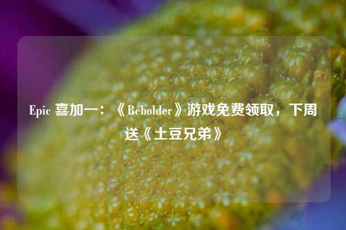 Epic 喜加一：《Beholder》游戏免费领取，下周送《土豆兄弟》