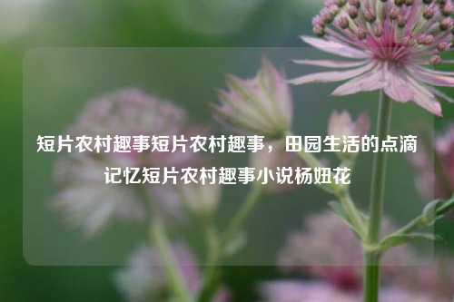 短片农村趣事短片农村趣事，田园生活的点滴记忆短片农村趣事小说杨妞花