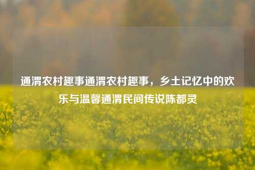 通渭农村趣事通渭农村趣事，乡土记忆中的欢乐与温馨通渭民间传说陈都灵