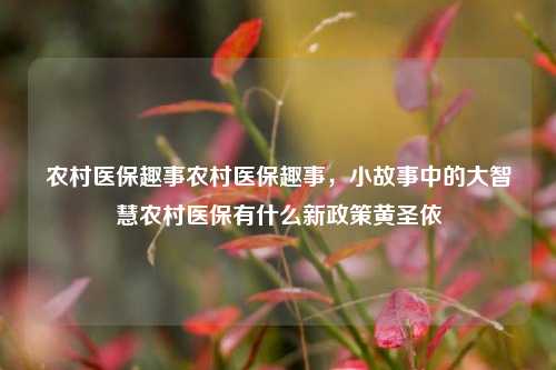 农村医保趣事农村医保趣事，小故事中的大智慧农村医保有什么新政策黄圣依