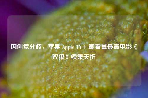 因创意分歧，苹果 Apple TV+ 观看量最高电影《双狼》续集夭折