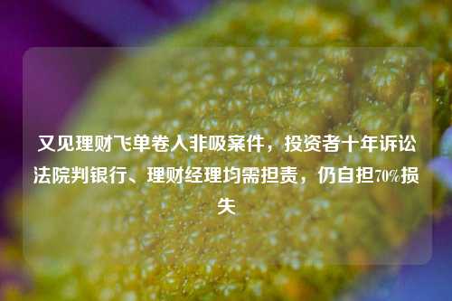 又见理财飞单卷入非吸案件，投资者十年诉讼法院判银行、理财经理均需担责，仍自担70%损失