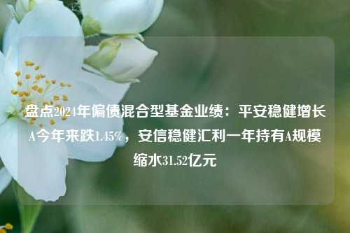 盘点2024年偏债混合型基金业绩：平安稳健增长A今年来跌1.45%，安信稳健汇利一年持有A规模缩水31.52亿元