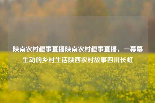 陕南农村趣事直播陕南农村趣事直播，一幕幕生动的乡村生活陕西农村故事四川长虹