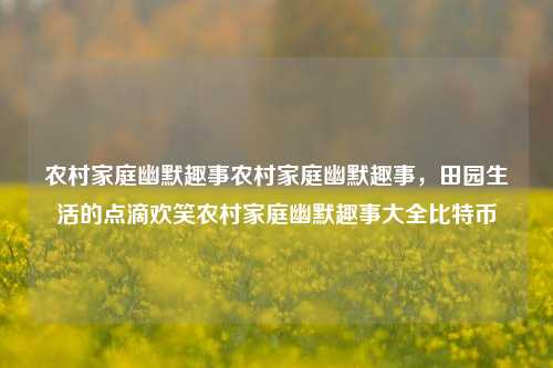 农村家庭幽默趣事农村家庭幽默趣事，田园生活的点滴欢笑农村家庭幽默趣事大全比特币